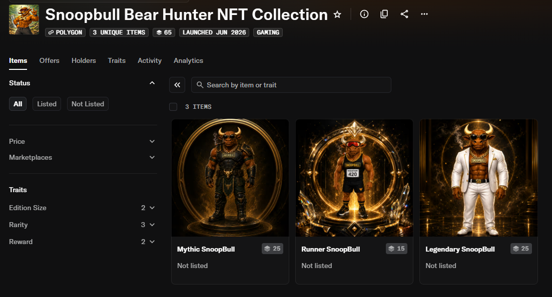 Snoopbull Bear Hunter NFT Collection preview